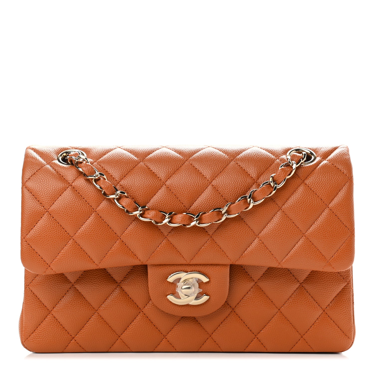 Chanel Caviar Quilted Small Double Flap Light Brown 1 of 9