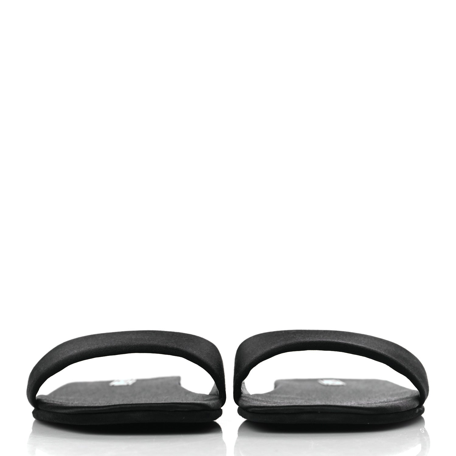 Prada Satin Travel Slide Sandals M 37.5 38.5 Black 2 of 8