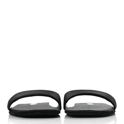 Prada Satin Travel Slide Sandals M 37.5 38.5 Black 2 of 8
