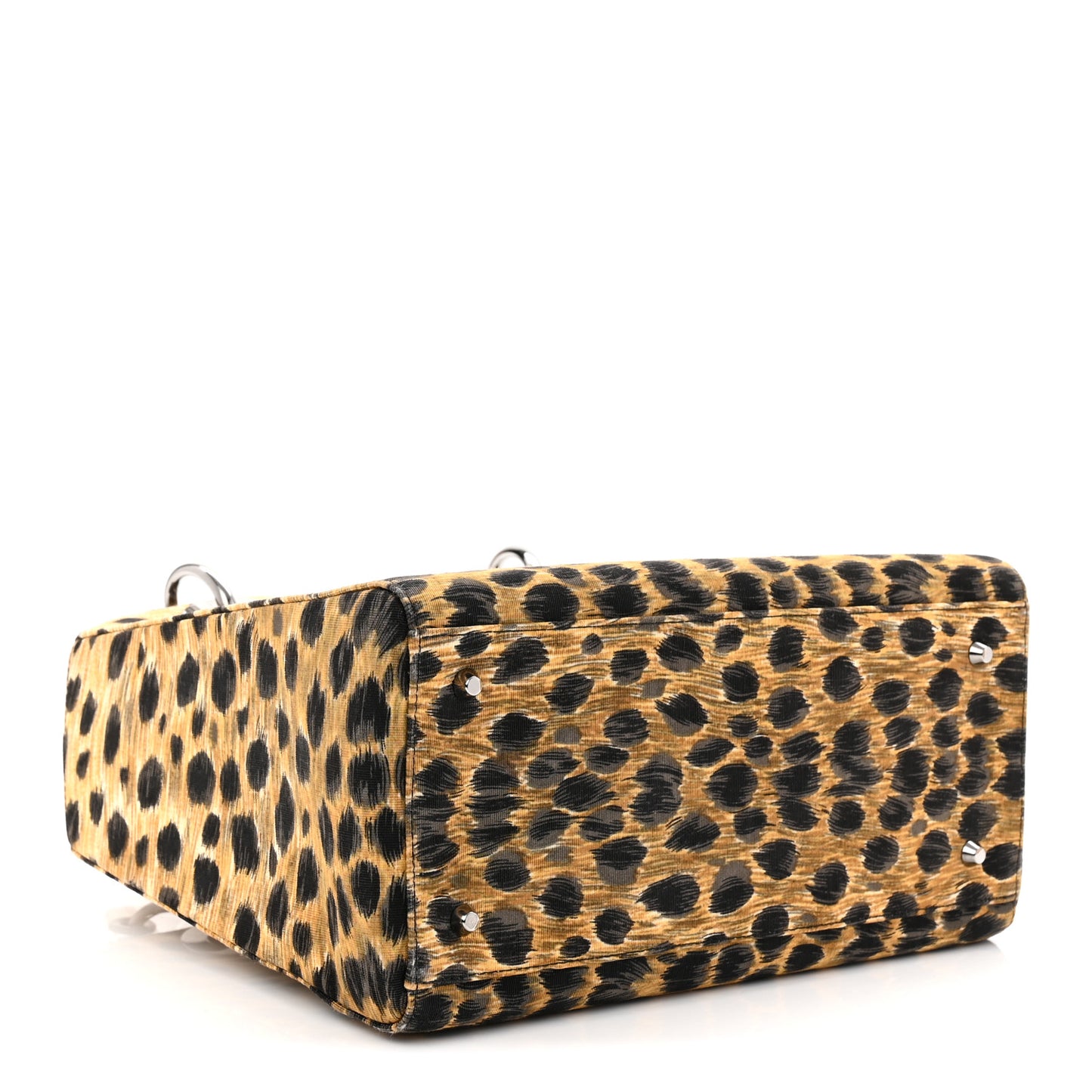 Canvas Leopard Print Medium Lady Dior
