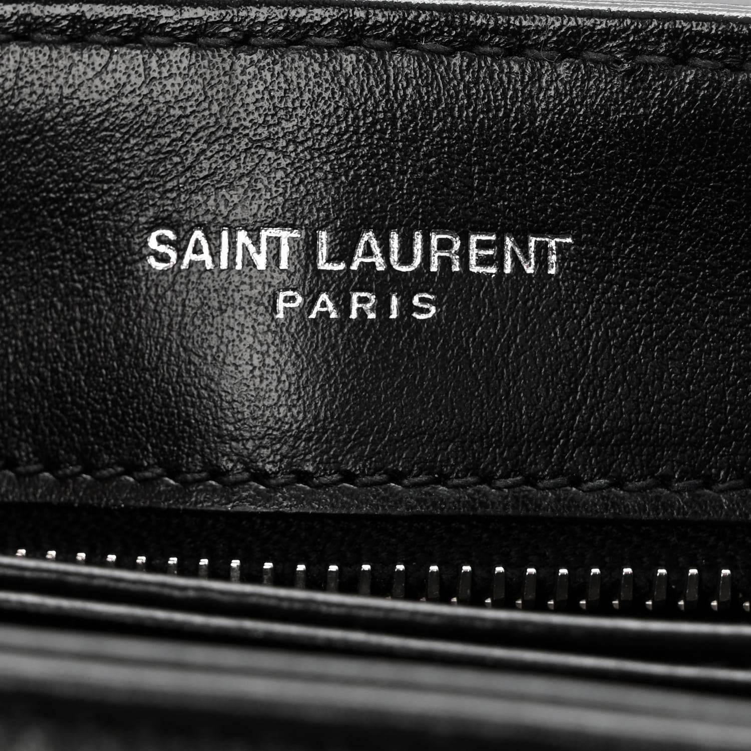 Saint Laurent Calfskin Y Quilted Monogram Toy Loulou Crossbody Bag Black 6 of 12