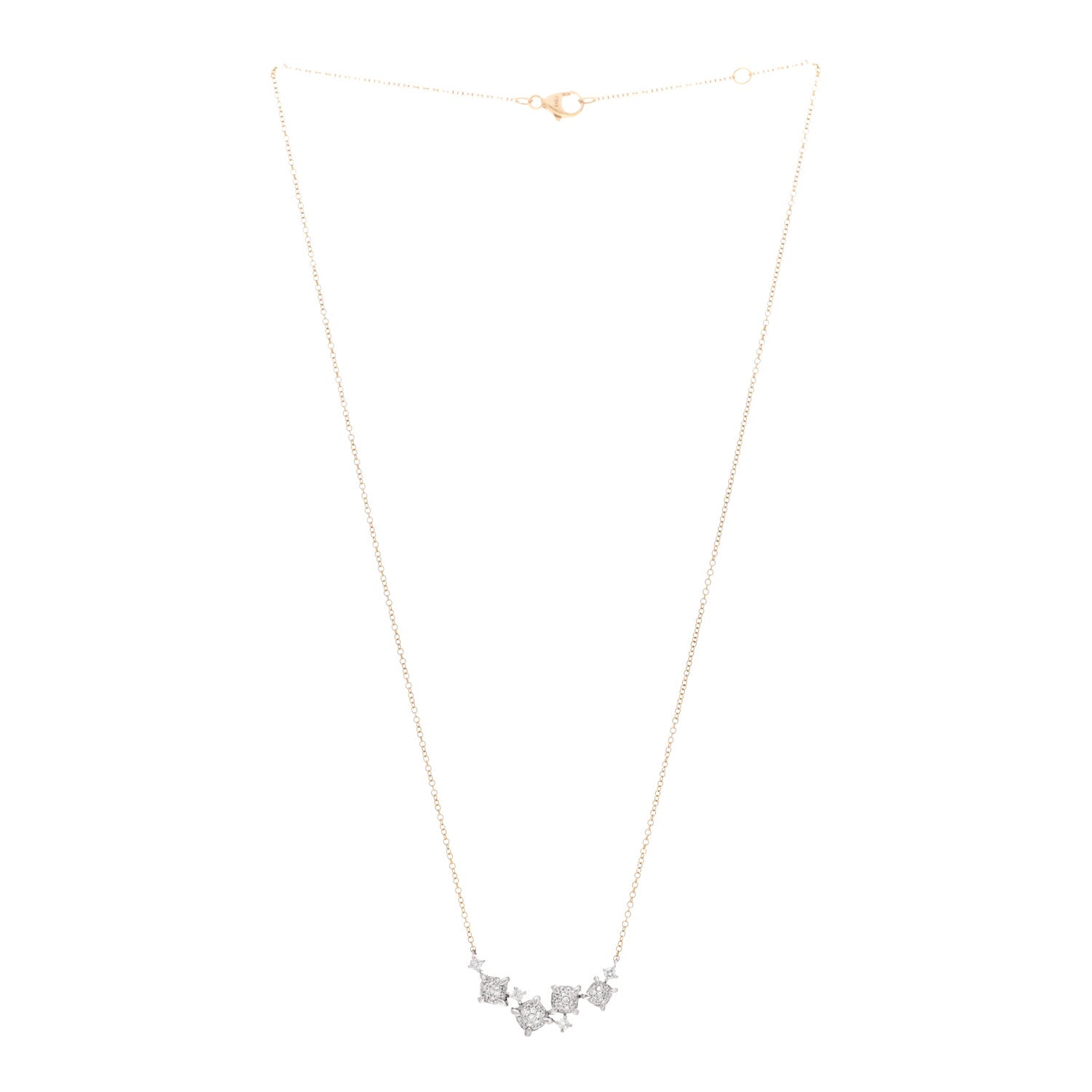 David Yurman 18K Yellow White Gold Diamond Precious Chatelaine Necklace 3 of 5