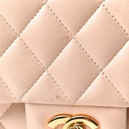 Chanel Lambskin Quilted Medium Double Flap Beige 13 of 13