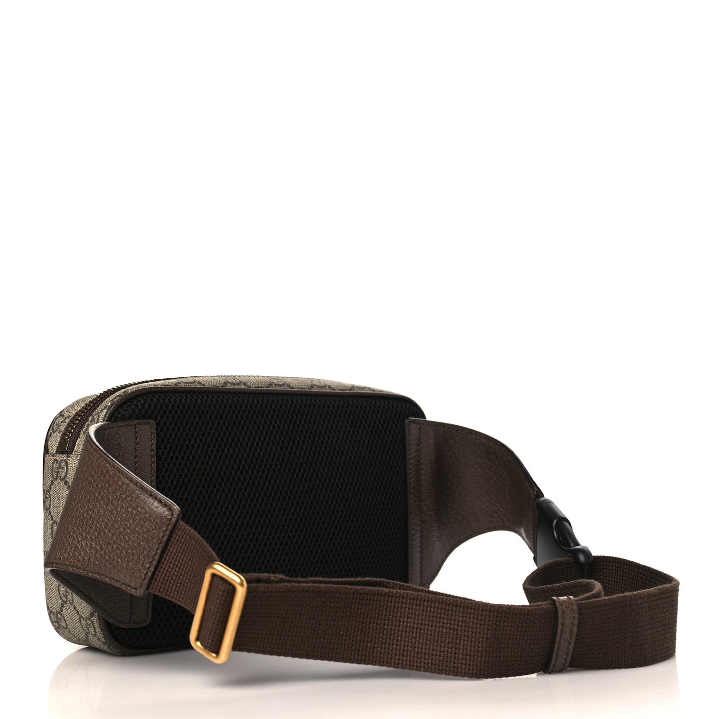 Soft GG Supreme Monogram Medium Ophidia Belt Bag Dark Brown