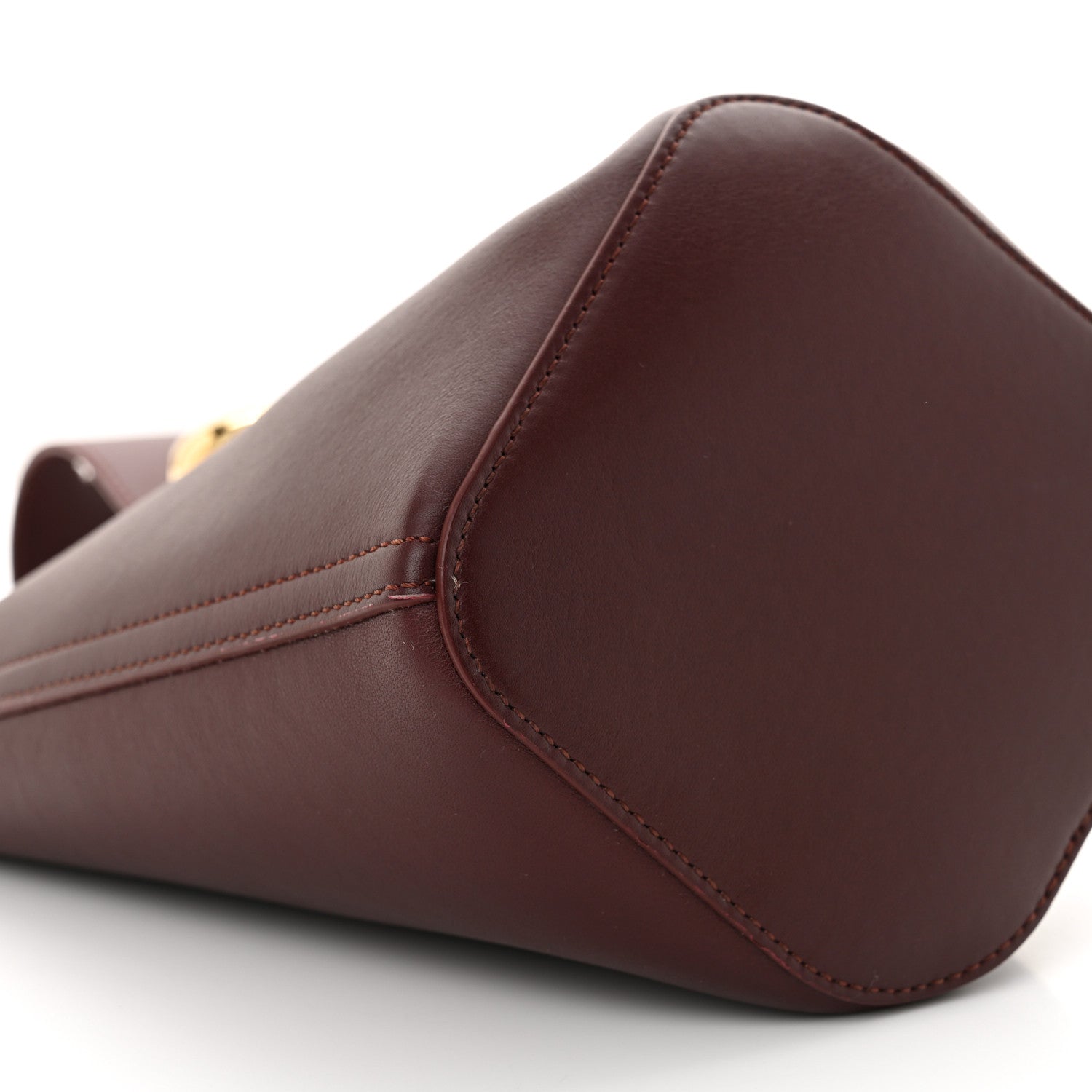 Loewe Calfskin Mini Pebble Bucket Bag Dark Burgundy 9 of 11