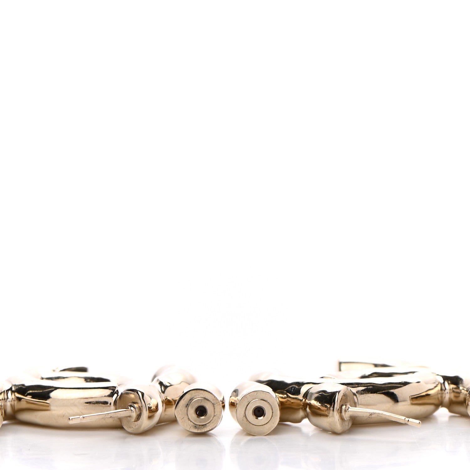 Chanel Metal Large CC Earrings Light Gold 3 of 4