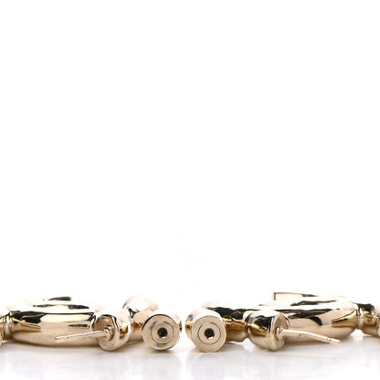 Chanel Metal Large CC Earrings Light Gold 3 of 4
