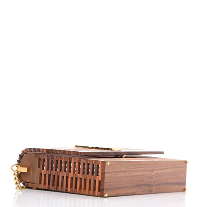 Saint Laurent Wood Small Monogram Kate Box Bag Brown 4 of 8