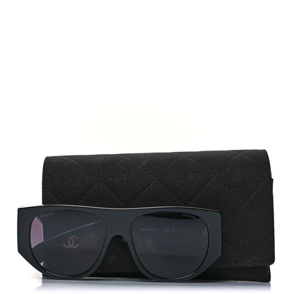 Chanel Acetate Quilted CC Pilot Sunglasses 71465 Black 8 of 8