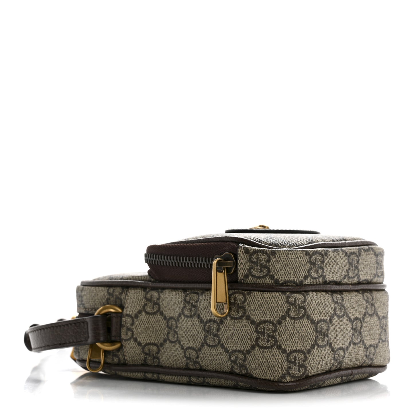 GG Supreme Monogram Mini Neo Vintage Double Zip Messenger Bag Beige New Acero Crop