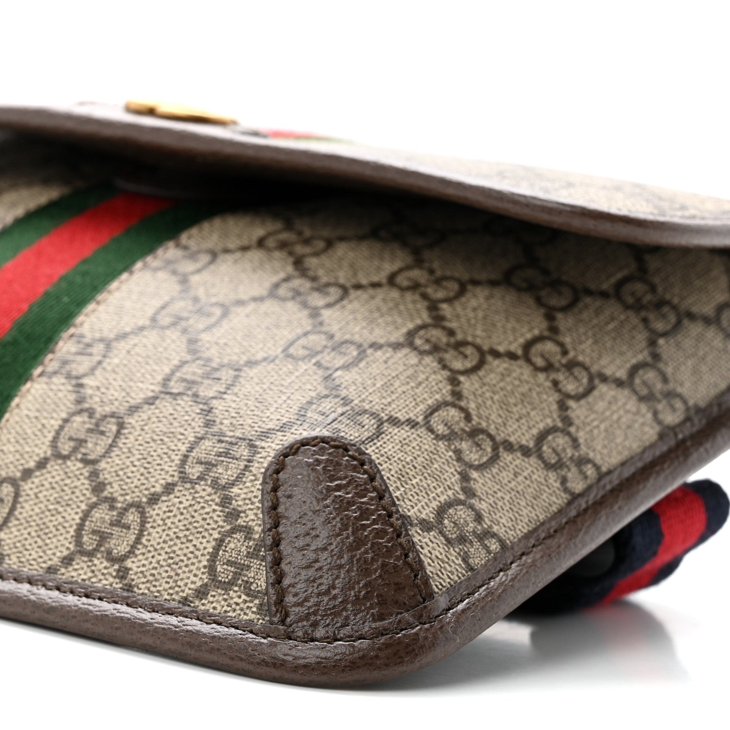 Gucci GG Supreme Monogram Web Small Ophidia Belt Bag Brown 10 of 11