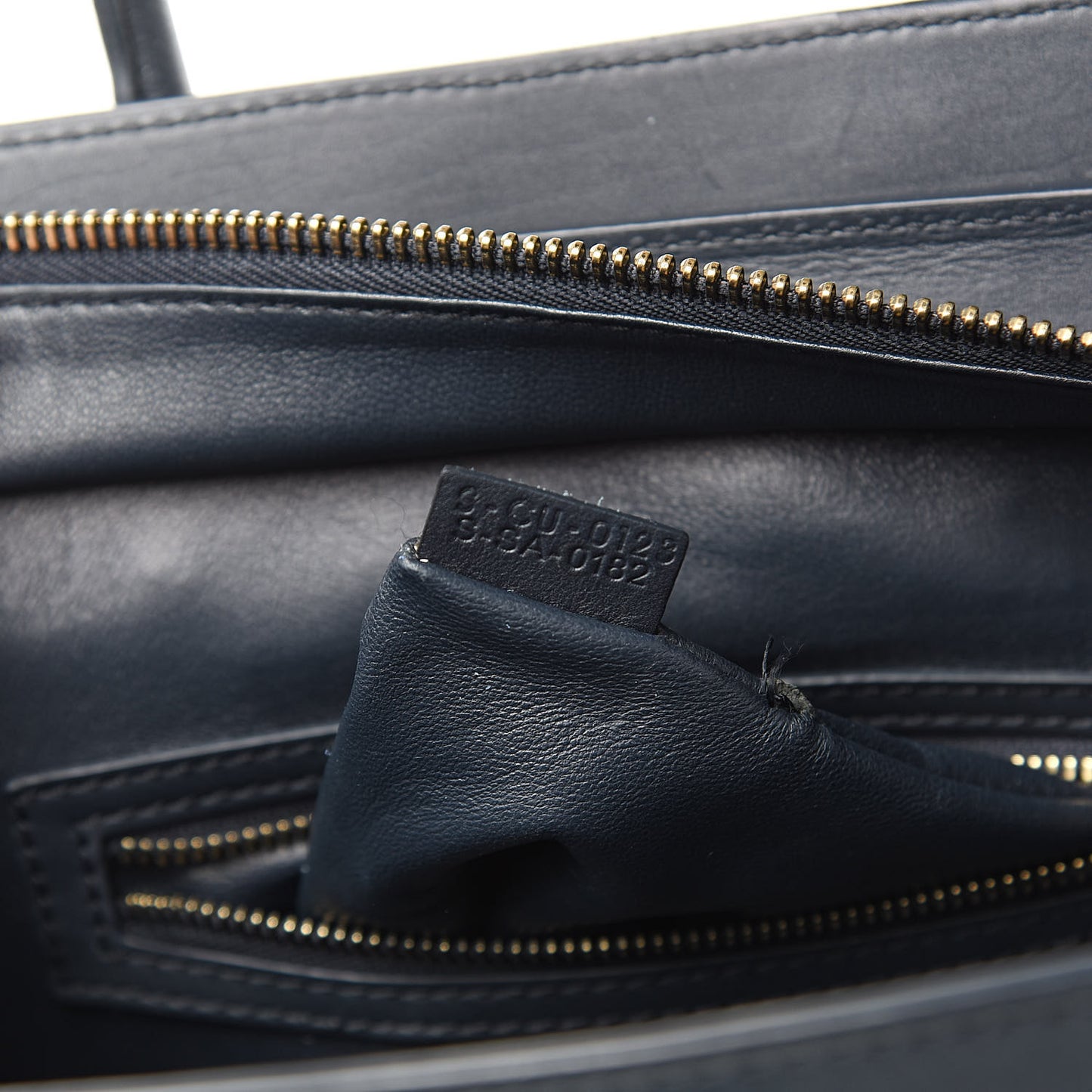 Smooth Calfskin Micro Luggage Navy Blue