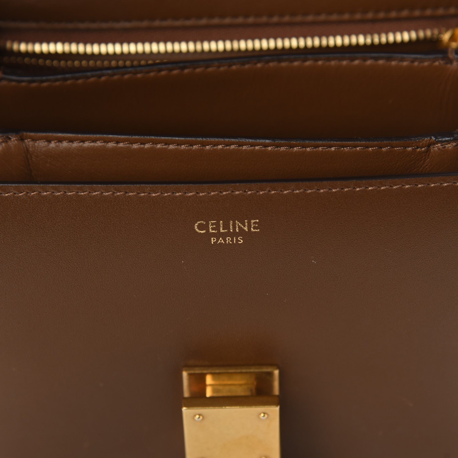 Celine Box Calfskin Small Classic Box Flap Bag Camel 6 of 12