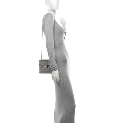 Bulgari Metallic Calfskin Small Serpenti Forever Snake Strap Crossbody Bag Silver 2 of 11