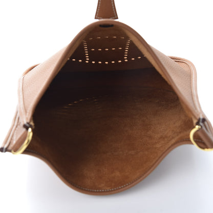 Hermes Taurillon Clemence Evelyne III PM Gold 4 of 9