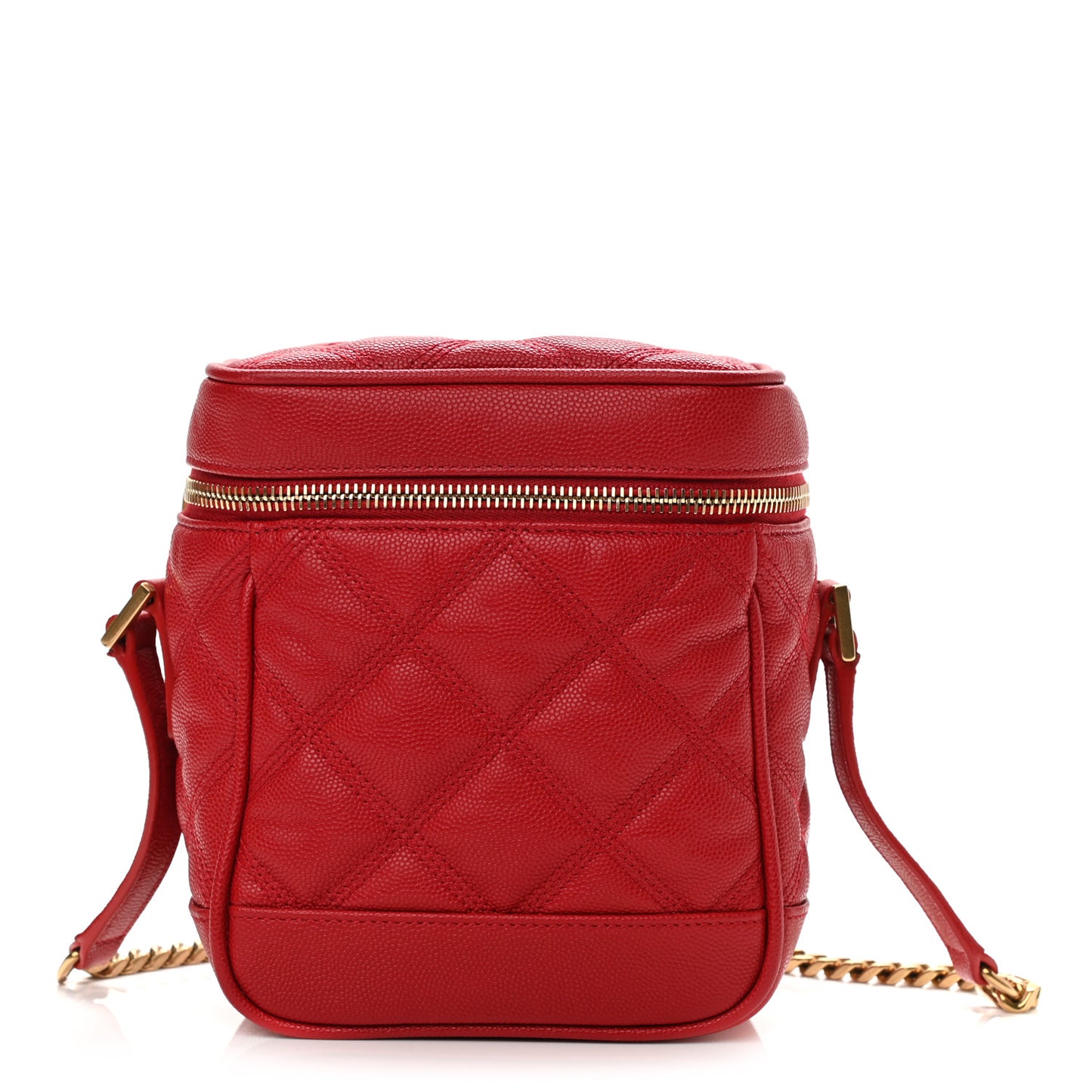Grain de Poudre Quilted 80's Vanity Bag Red