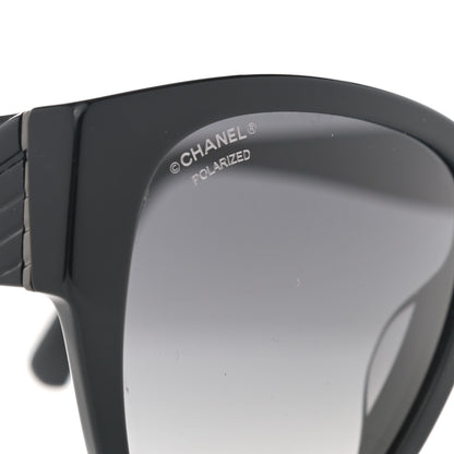 Chanel Acetate Polarized Butterfly CC Sunglasses 5412 Black 7 of 8