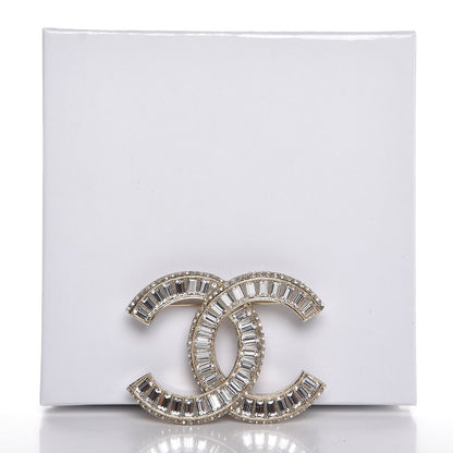Chanel Baguette Crystal CC Brooch Gold 5 of 5