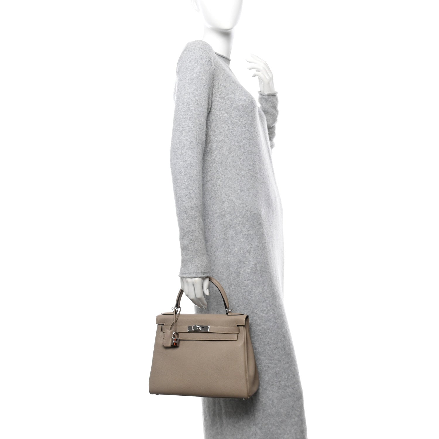Hermes Togo Kelly Retourne 28 Gris Tourterelle 2 of 11