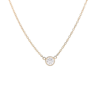 Tiffany 18K Yellow Gold Diamond .21ct Elsa Peretti Diamonds by the Yard Pendant Necklace 4 of 9