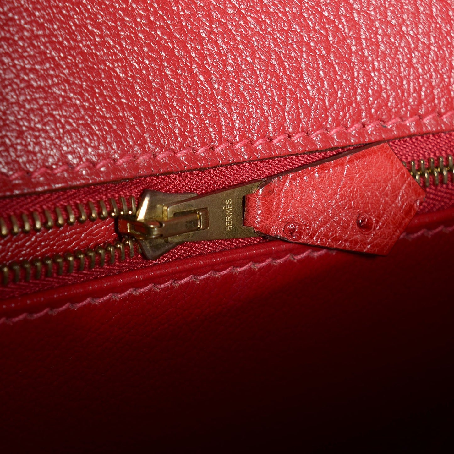 Ostrich Birkin 35 Rouge Vif