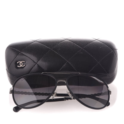 Chanel Polarized Pilot Winter Sunglasses 4219 Black 9 of 9