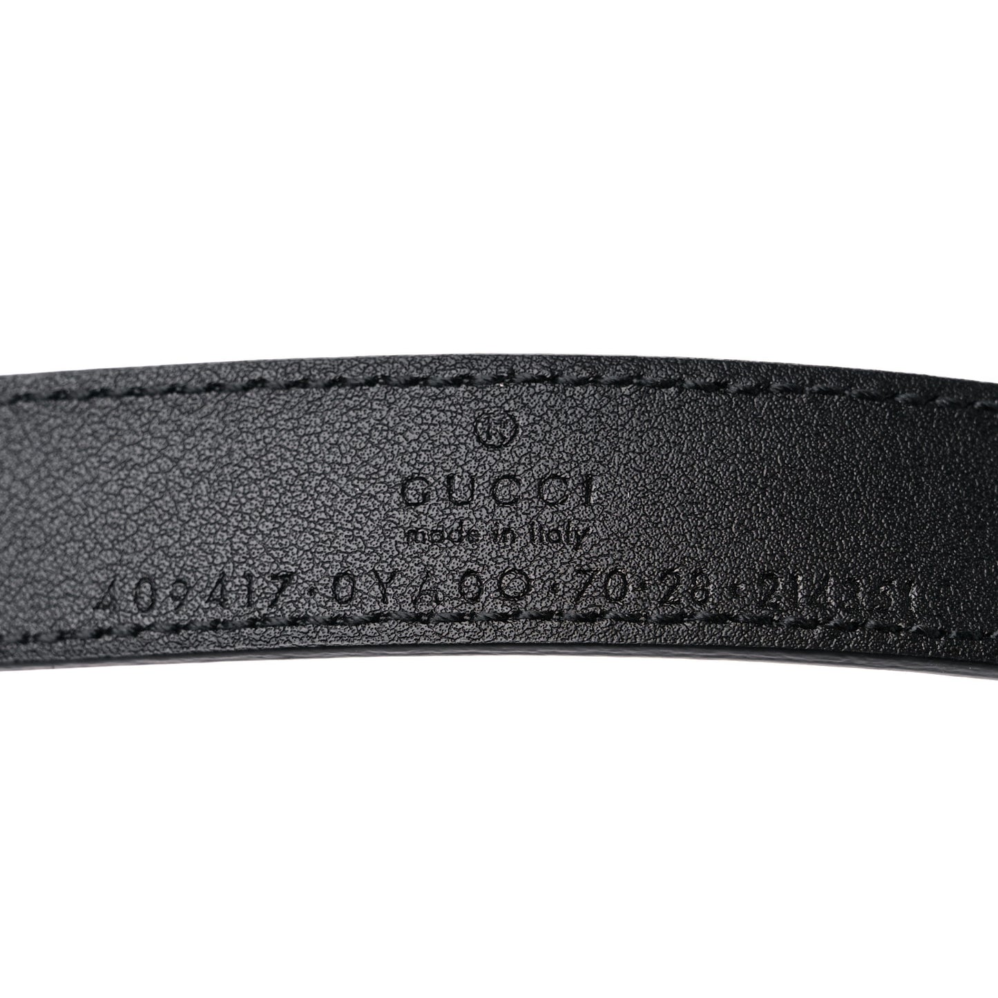 Plutone Calfskin Double G 20mm Belt 70 28 Black