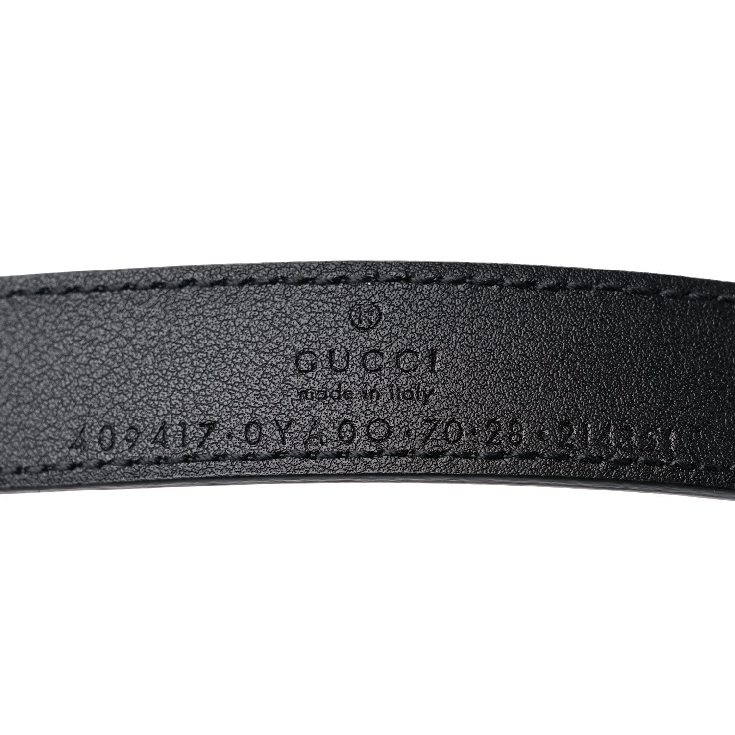 Gucci Plutone Calfskin Double G 20mm Belt 70 28 Black 3 of 4