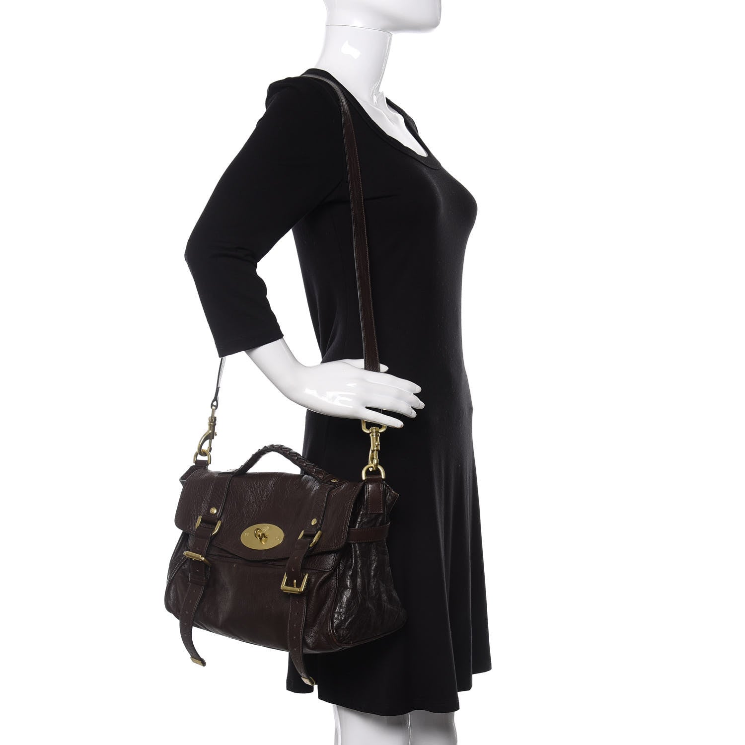 Mulberry Soft Buffalo Medium Alexa Chocolate 2 of 9