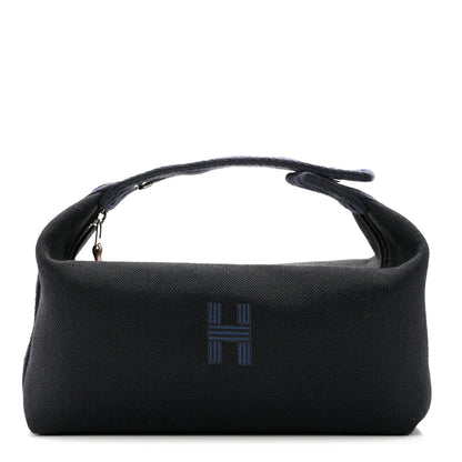 Hermes Canvas Small Bride-A-Brac Pouch Black Bleu Nuit 1 of 6
