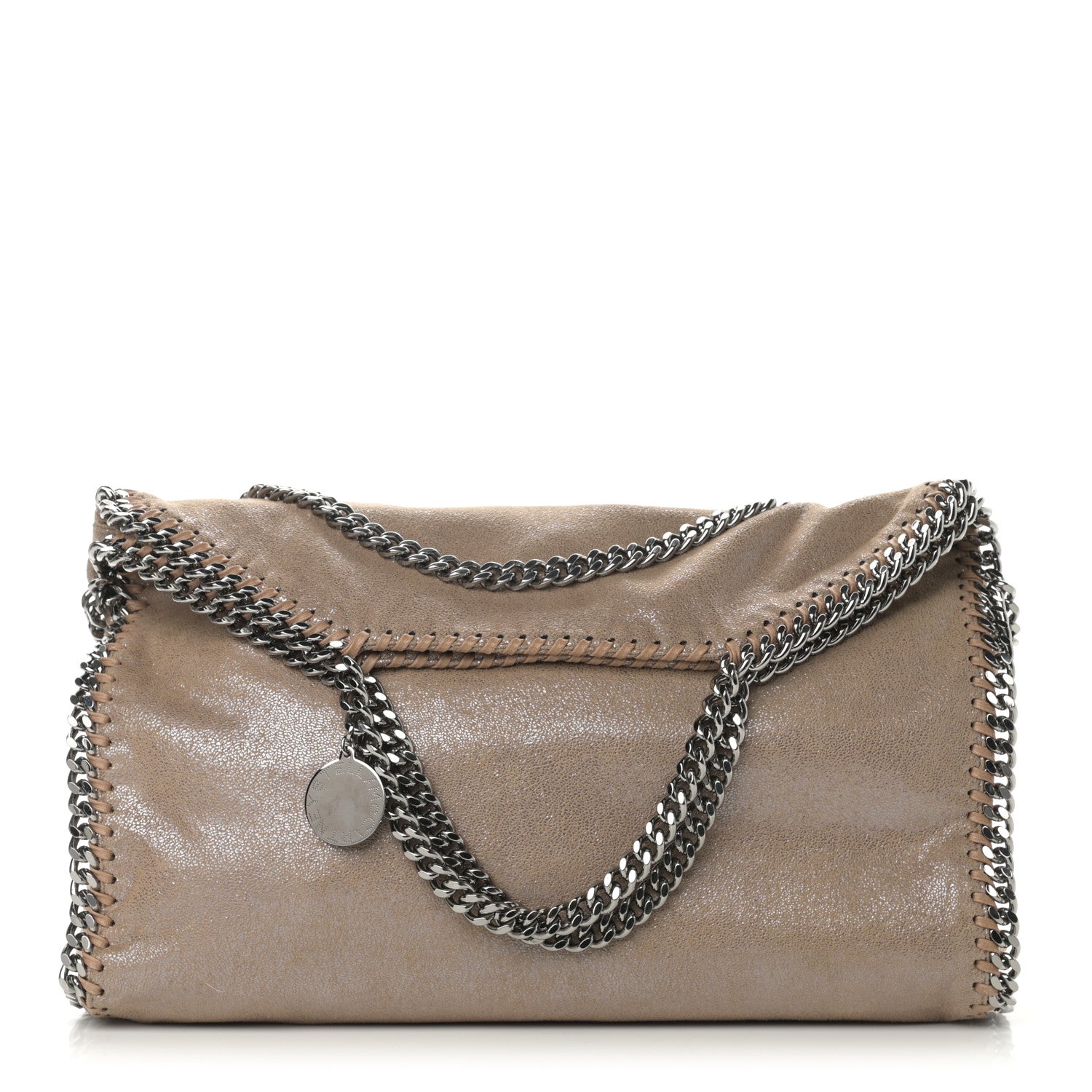 Stella McCartney Shaggy Deer Mini Falabella Fold Over Tote Beige 1 of 10