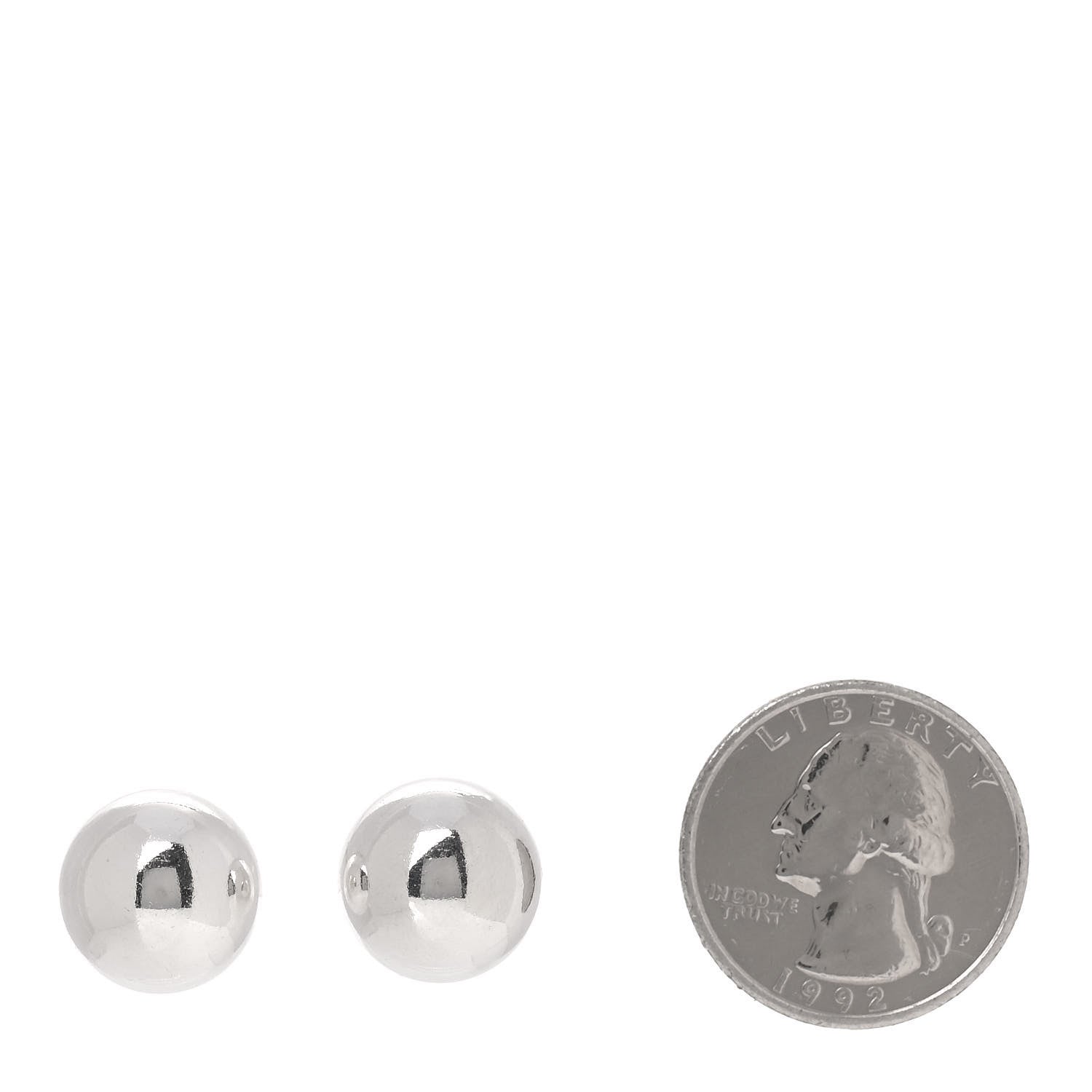 Tiffany Sterling Silver 14mm HardWear Ball Earrings 2 of 4