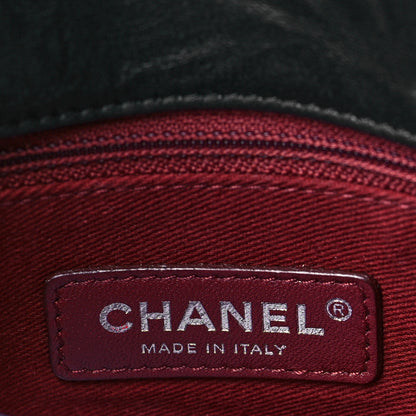 Chanel Calfskin Chevron Stitched Jumbo Single Flap Black 5 of 9