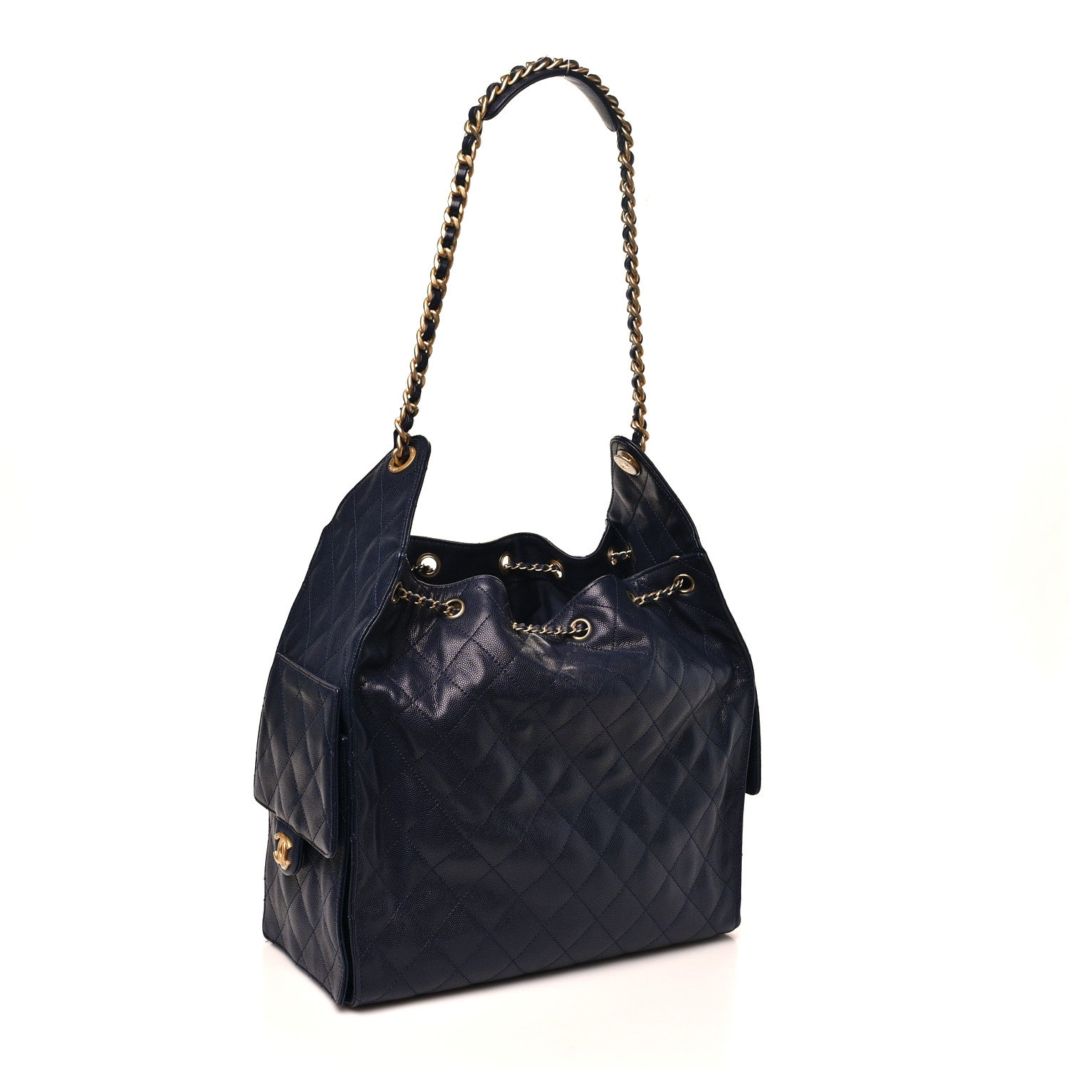 Chanel Caviar Quilted Medium Chanel 25 Handbag Dark Navy 3 of 10