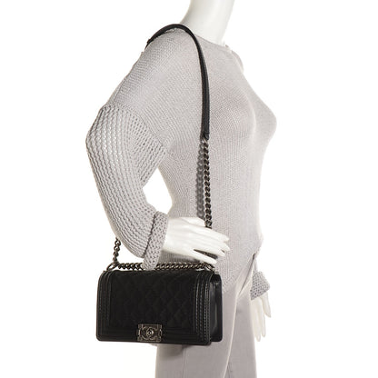 Chanel Calfskin Quilted Medium Boy Flap Black 2 of 8