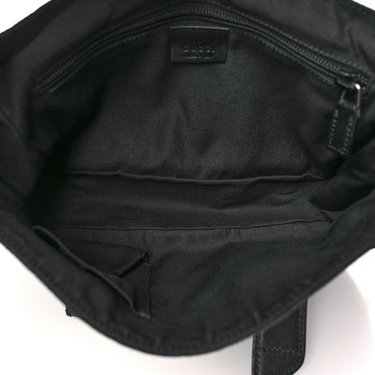 Gucci Monogram Small Double Buckle Flap Messenger Bag Black 5 of 10