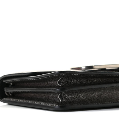 Valentino Garavani Calfksin Vlogo Wallet On Chain Grey 9 of 10