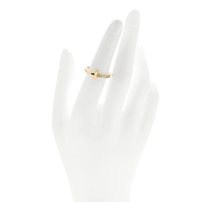 Tiffany 18K Yellow Gold Diamond T T1 Ring 52 6 2 of 5