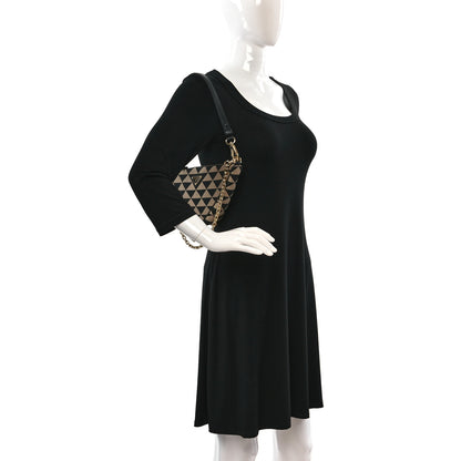 Prada Jacquard Triangolo Symbole Embroidered Mini Triangle Bag Black Corda 2 of 7