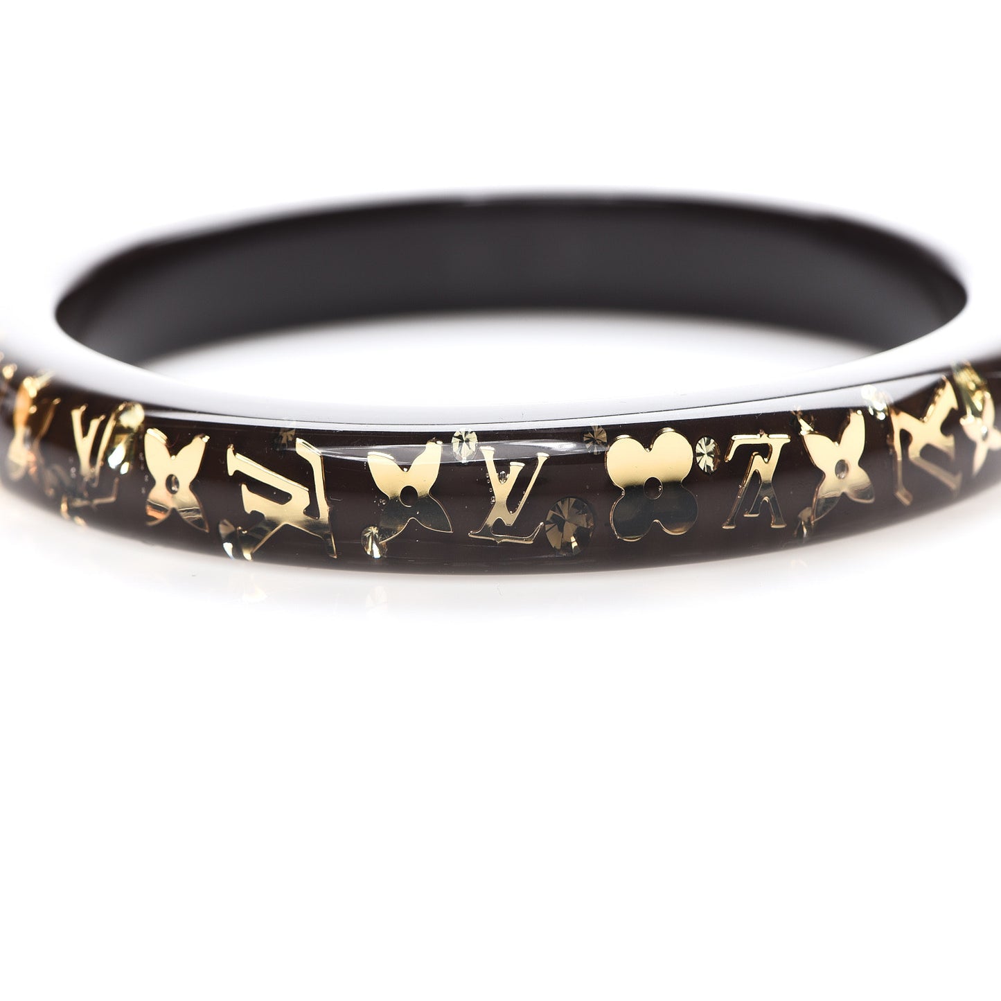 Resin Swarovski Medium Inclusion Bracelet PM Marron
