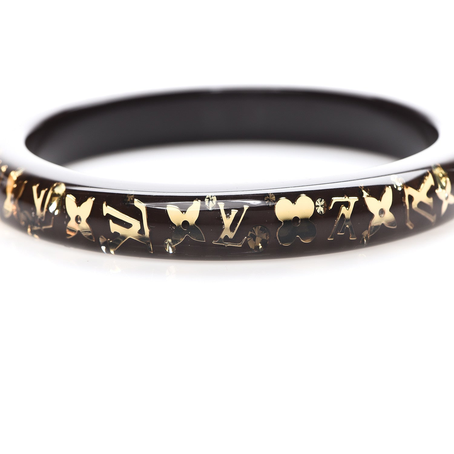 Louis Vuitton Resin Swarovski Medium Inclusion Bracelet PM Marron 3 of 3