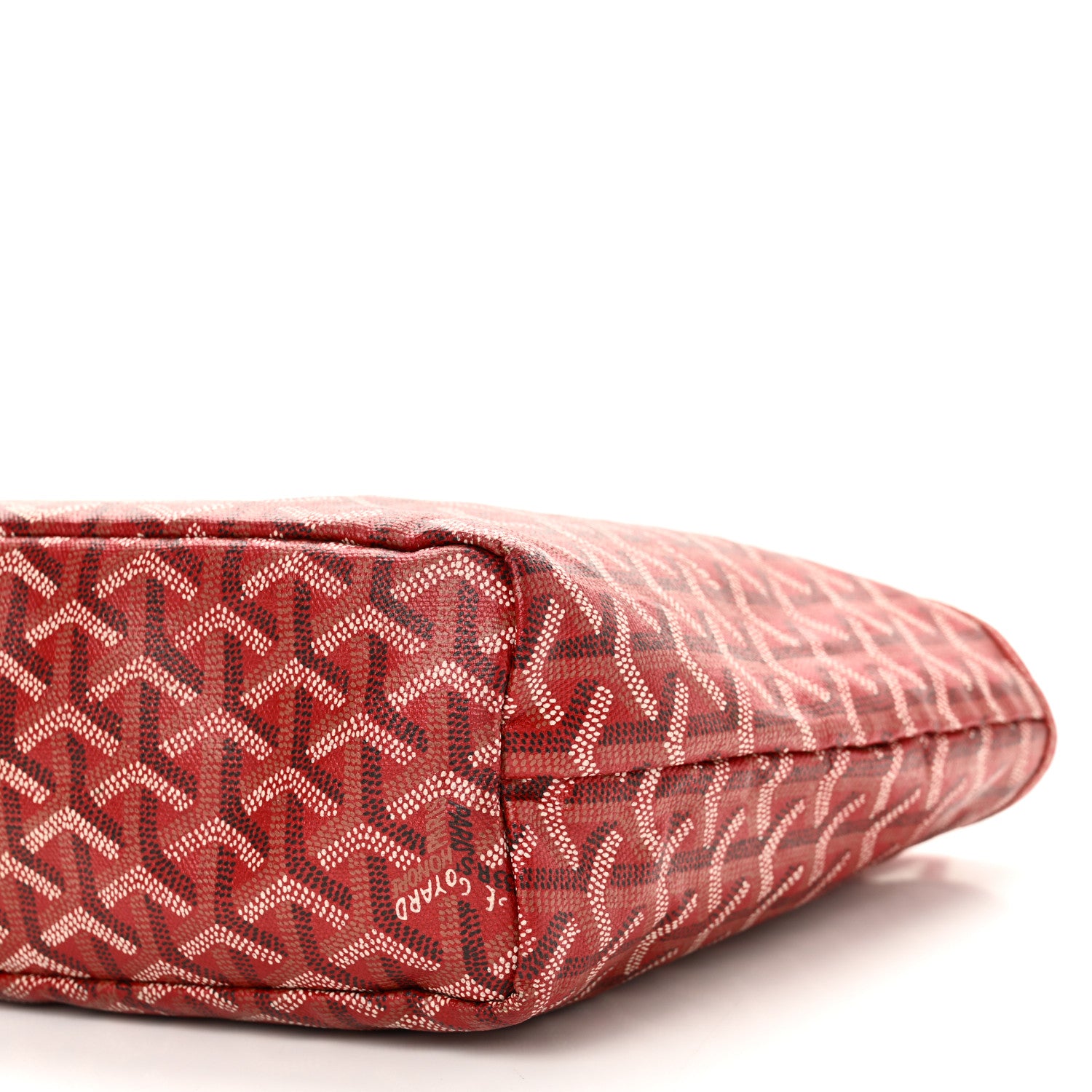 Goyard Goyardine Saint Louis Junior Jr PM Tote Red 10 of 10