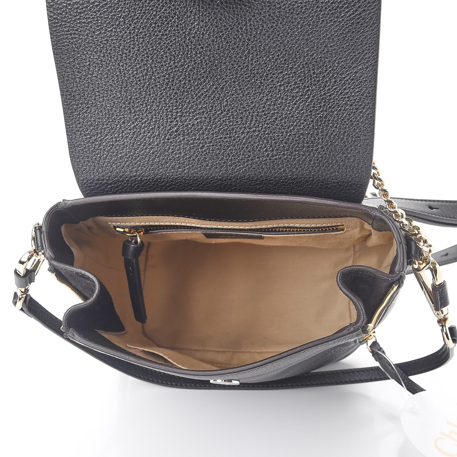 Chloe Suede Calfskin Small Faye Backpack Black 5 of 8