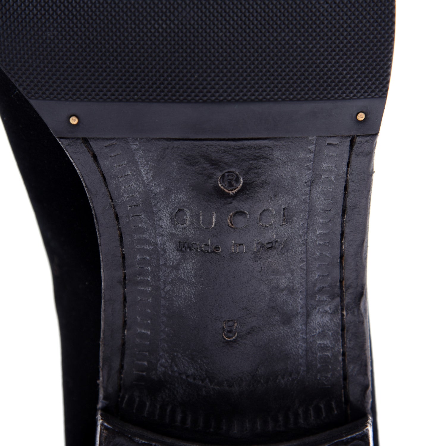 Gucci Velvet Mens Réveille L'Amour Loafers 8 Black 12 of 15
