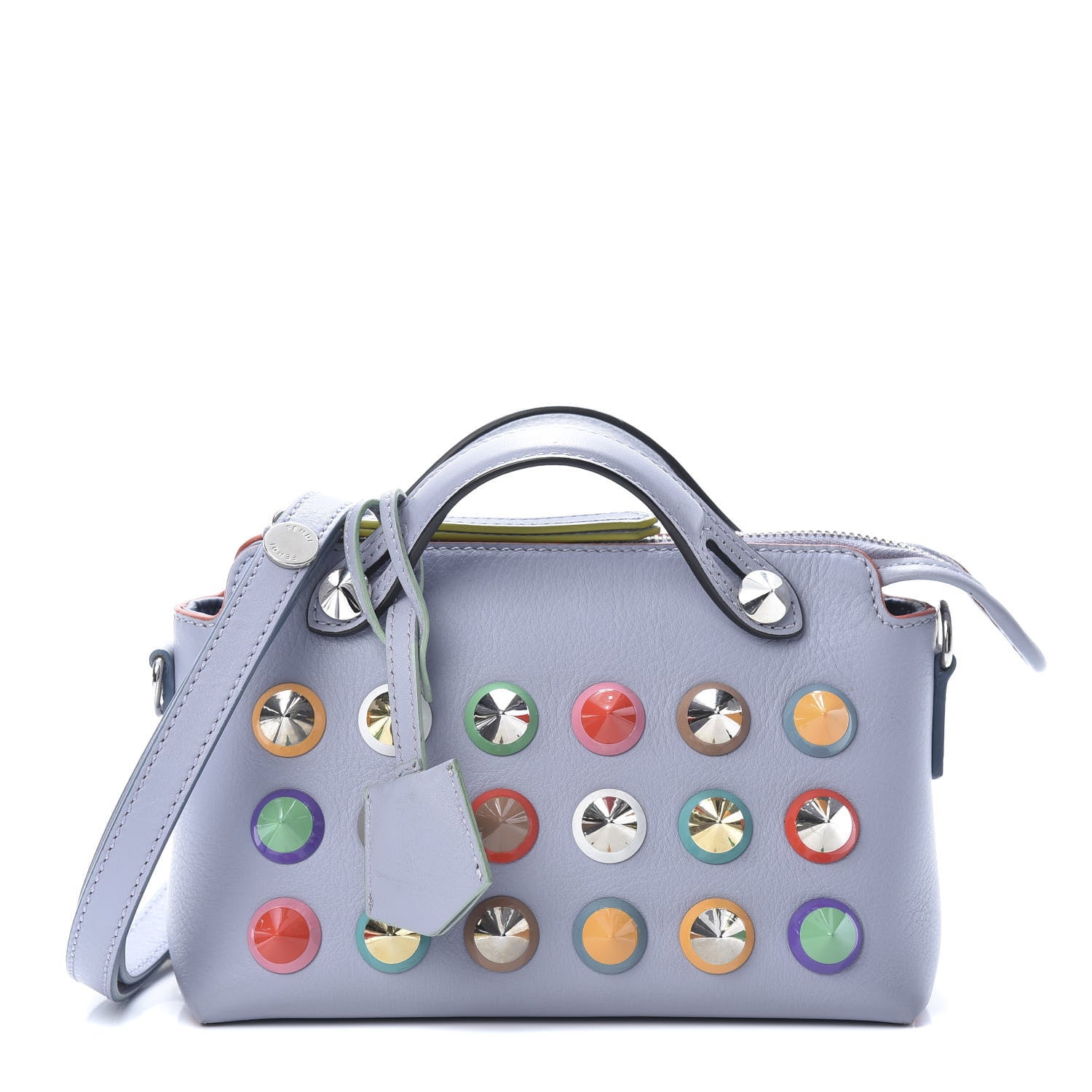 Fendi Vitello Dolce Studded Mini By The Way Boston Bag Light Purple Multicolor 1 of 13