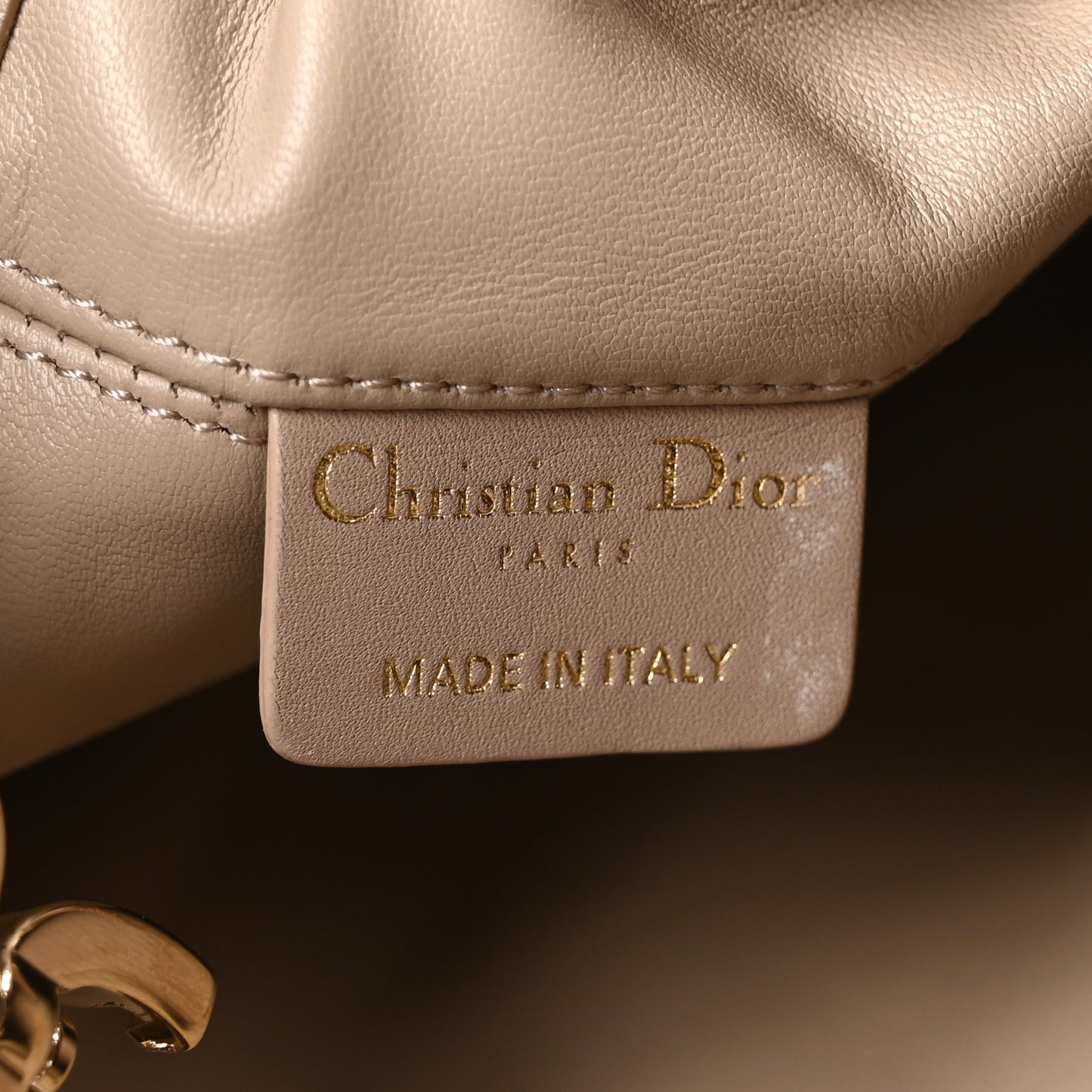 Calfskin Macrocannage Large Toujours Powder Beige