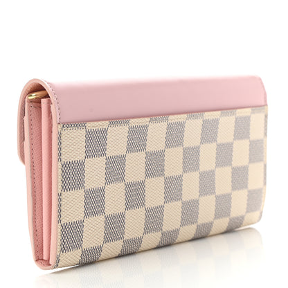 Louis Vuitton Damier Azur Sarah Wallet NM Rose Ballerine 3 of 7