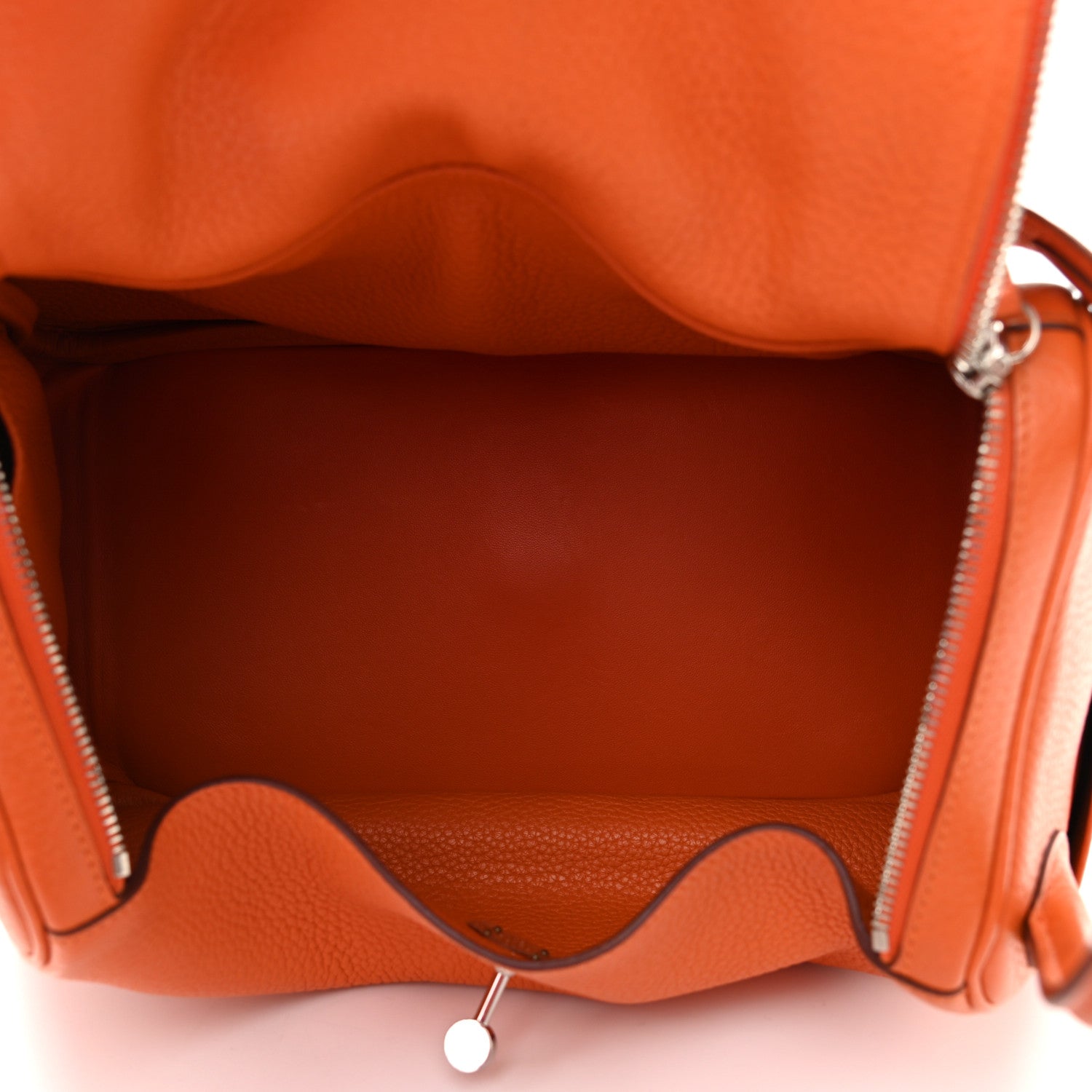 Hermes Taurillon Clemence Lindy 30 Orange 4 of 10