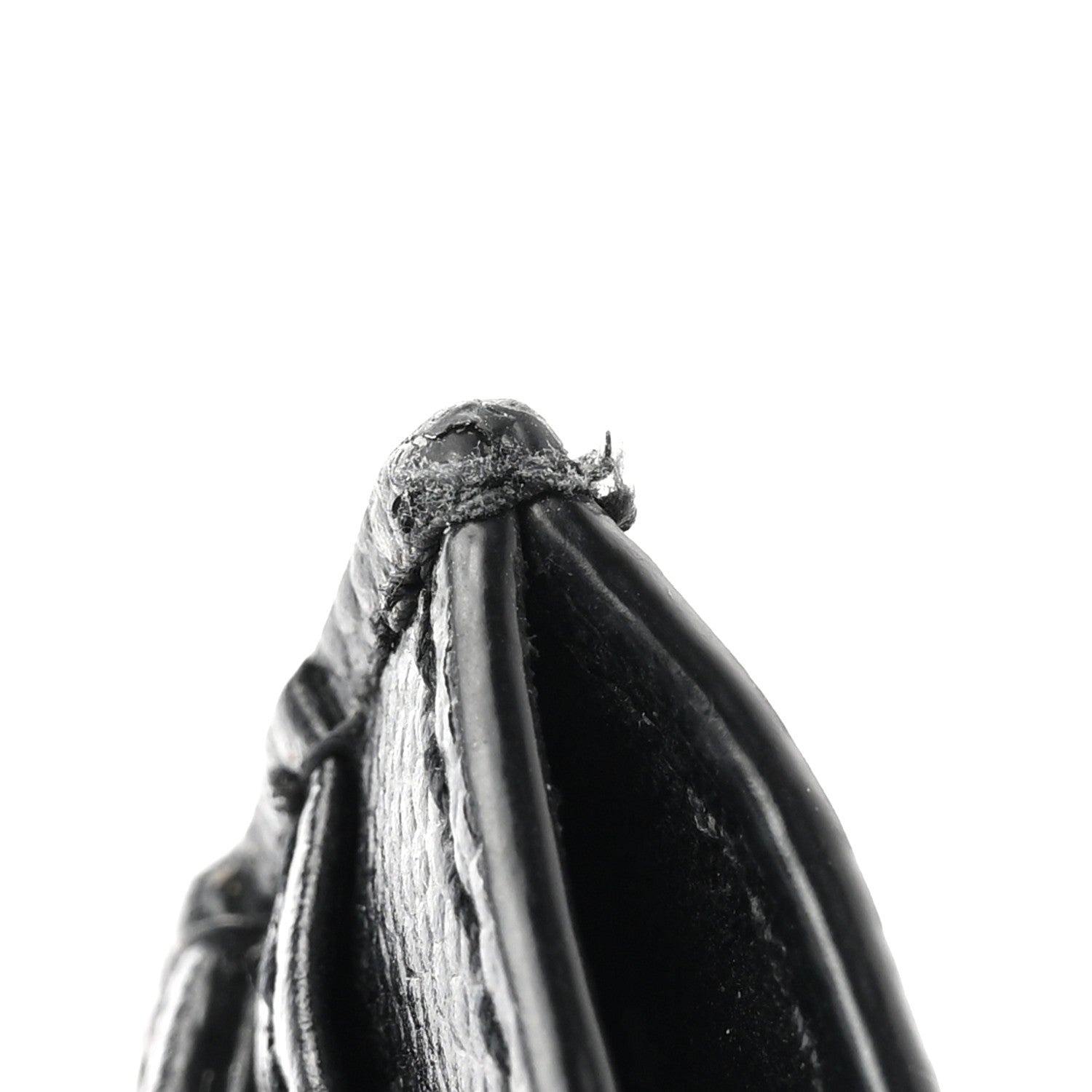 Saint Laurent Grain De Poudre Matelasse Chevron Monochrome Monogram Credit Card Case Black 10 of 12