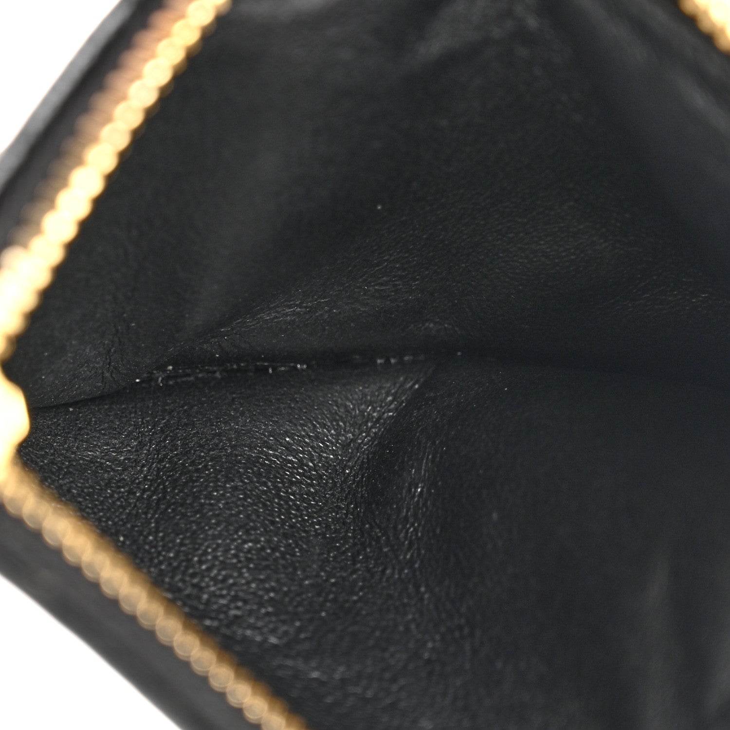Saint Laurent Grain De Poudre Matelasse Chevron Monogram Fragments Zippered Card Case Black 4 of 6